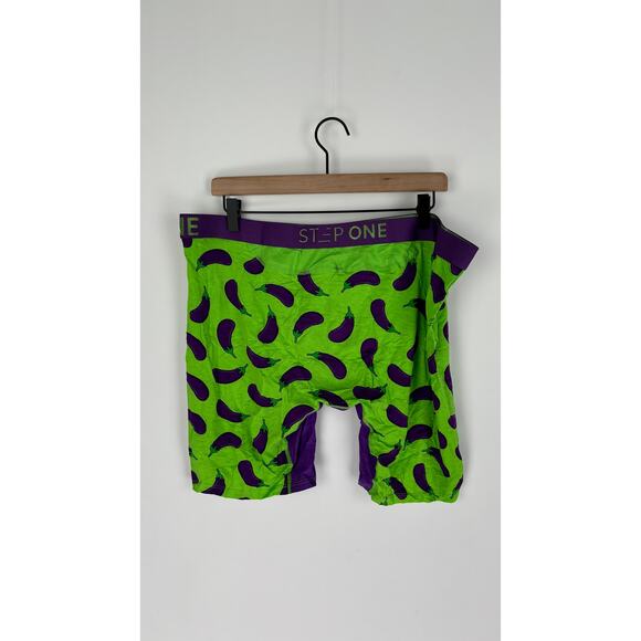 Step One Boxer Brief Fly Eggplant Mens Size 4XL Green Purple New Underwear - Picture 3 of 7